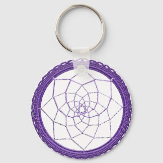 Spiritual Purple Native American Dream Catcher Key Ring