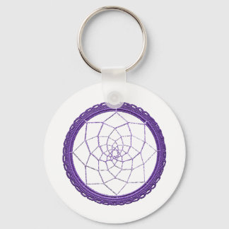 Spiritual Purple Native American Dream Catcher Key Ring