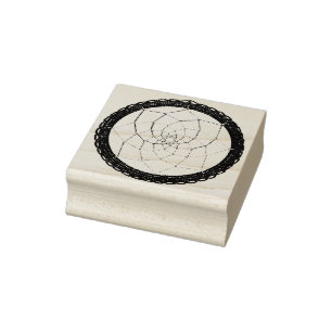 Spiritual Purple Native American Dream Catcher Rubber Stamp