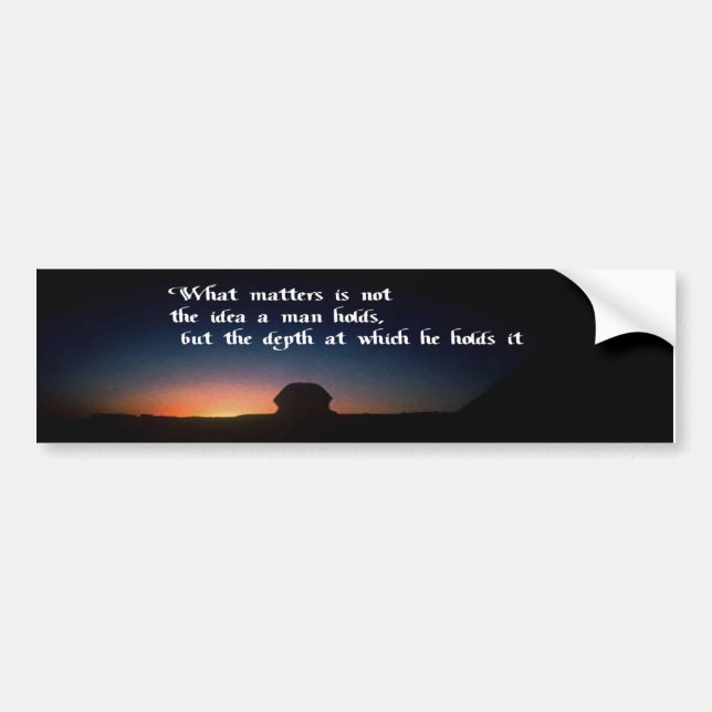 Spiritual quote bumper sticker (Front)