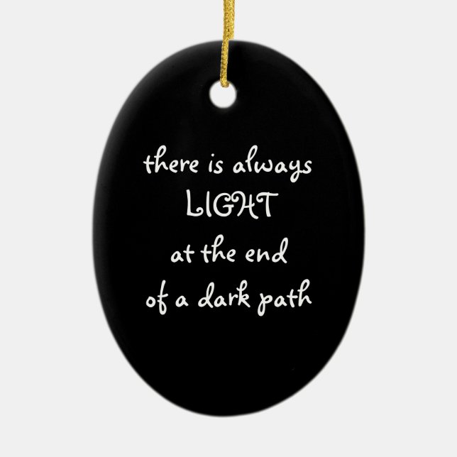 Spiritual Quote Ceramic Tree Decoration (Front)