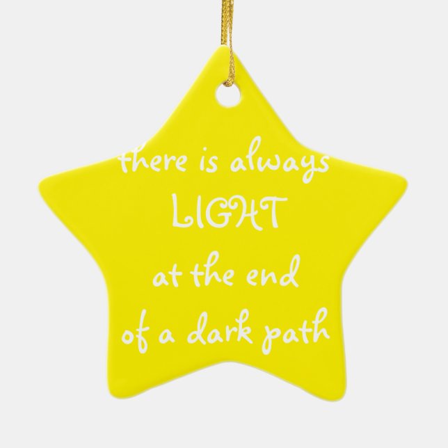 Spiritual Quote Ceramic Tree Decoration (Back)