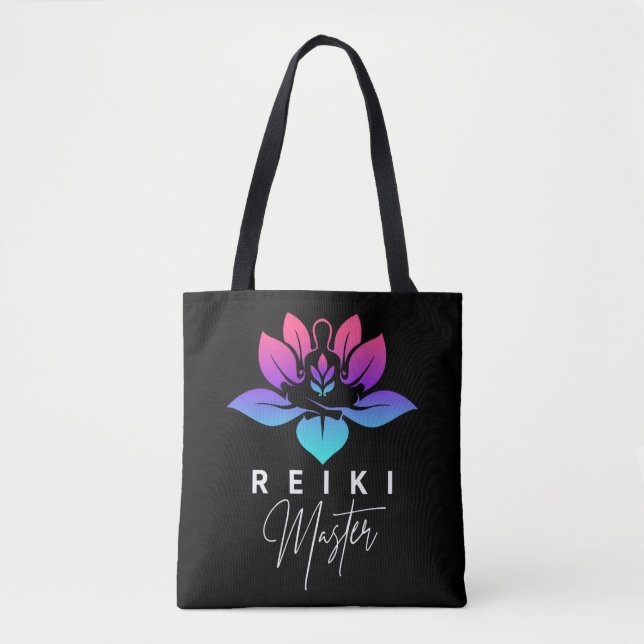 Spiritual Reiki Master Energy Therapy Meditation Tote Bag (Front)