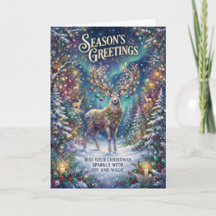 Spiritual Reindeer Seasons Greetings Card