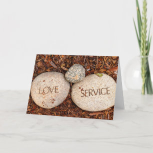Spiritual Religious Stone Holiday Card