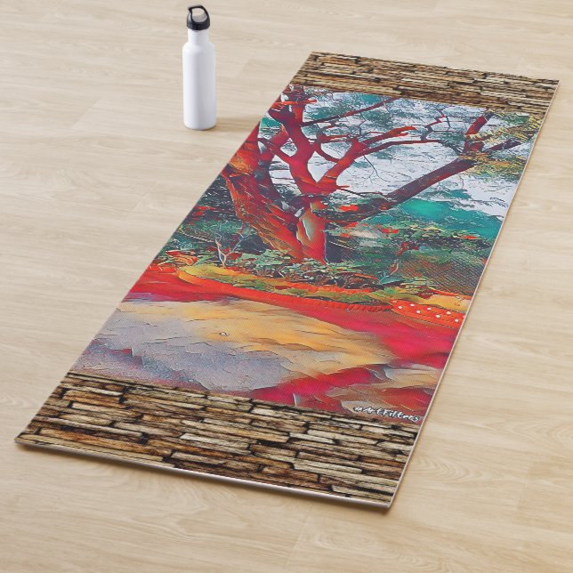 Spiritual Retreat Nature Scenery Meditation Tree Yoga Mat (In Situ)