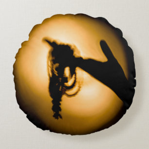 Spiritual Rosary Tasbeeh Art Round Cushion