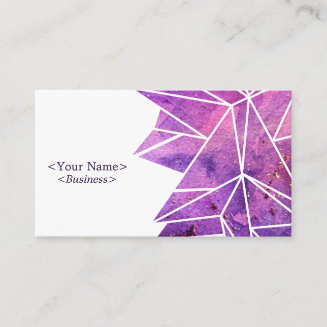 Spiritual Scattered Purple Triangle business Card (Front)