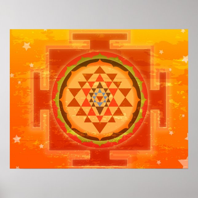 Spiritual Shree Yantra Poster (Front)