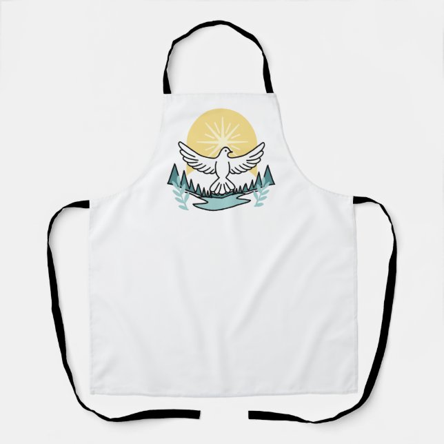 Spiritual Strength in God – Uplifting Christian Apron (Front)