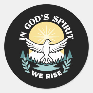Spiritual Strength in God – Uplifting Christian Classic Round Sticker