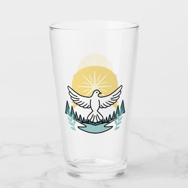 Spiritual Strength in God – Uplifting Christian Glass (Front)