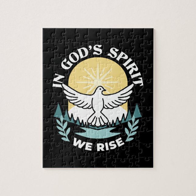 Spiritual Strength in God – Uplifting Christian Jigsaw Puzzle (Vertical)