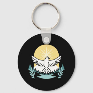 Spiritual Strength in God – Uplifting Christian Key Ring