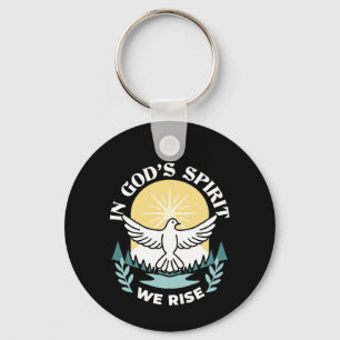 Spiritual Strength in God – Uplifting Christian Key Ring