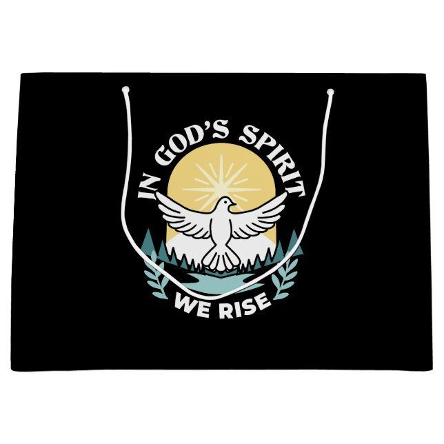 Spiritual Strength in God – Uplifting Christian Large Gift Bag (Front)