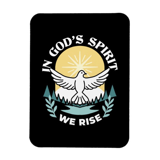 Spiritual Strength in God – Uplifting Christian Magnet (Vertical)