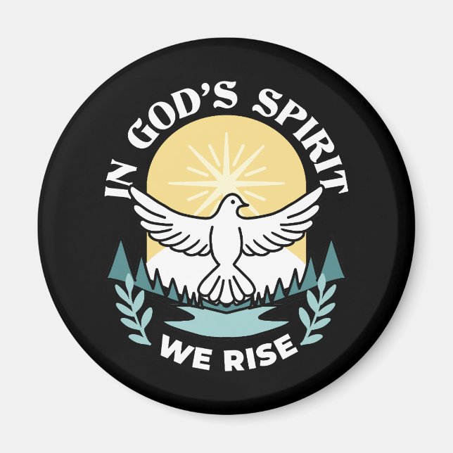 Spiritual Strength in God – Uplifting Christian Magnet (Front)