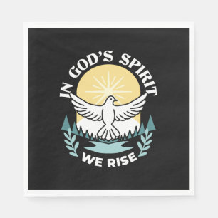 Spiritual Strength in God – Uplifting Christian Napkin