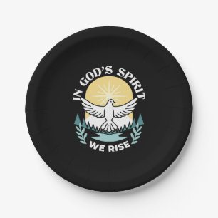 Spiritual Strength in God – Uplifting Christian Paper Plate