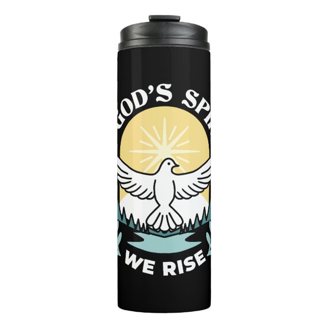 Spiritual Strength in God – Uplifting Christian Thermal Tumbler (Front)