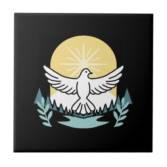 Spiritual Strength in God – Uplifting Christian Tile (Front)