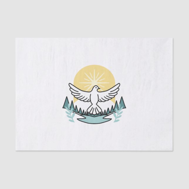 Spiritual Strength in God – Uplifting Christian Tissue Paper (Front)