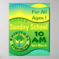 Spiritual Strength Sunday School Poster