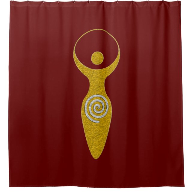 Spiritual Symbol - Goddess Of Earth Gaya 1 Flamele Shower Curtain (Front)