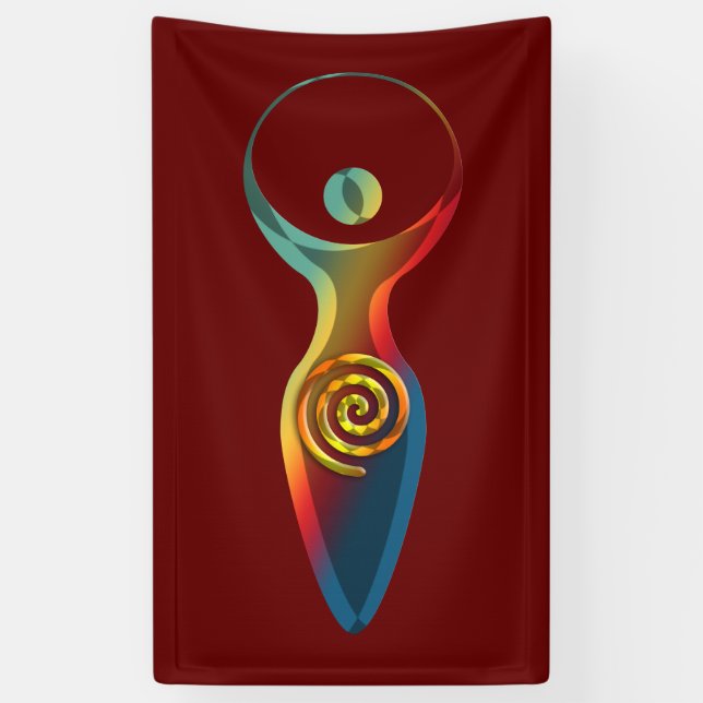 Spiritual Symbol - Goddess Of Earth Gaya 2 Banner (Vertical)