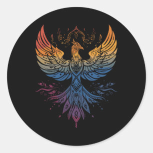 Spiritual Symbols And Sacred Geometry, A Colourful Classic Round Sticker