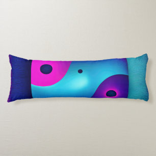 Spiritual Symmetry:  Bright Abstract Yin Yang Body Cushion