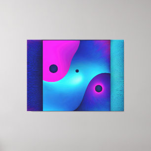 Spiritual Symmetry:  Bright Abstract Yin Yang Canvas Print