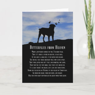 Spiritual Sympathy Card with Dog and Butterflies