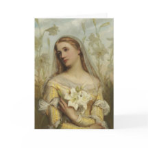 Spiritual Sympathy Card with White Lilies 