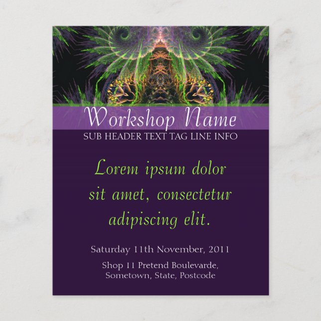 Spiritual Temple Fractal Art Flyer (Front)