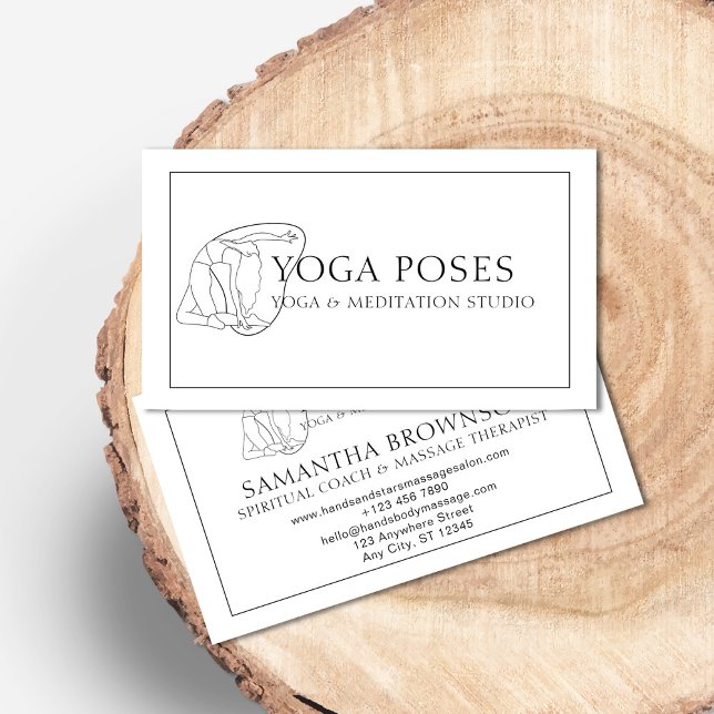 Spiritual Therapy Spa Body Massage Yoga Meditation Business Card (Creator Uploaded)