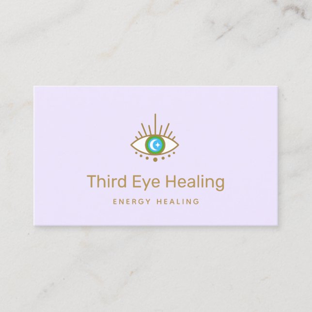Spiritual Third Eye Lavender Business Card (Front)