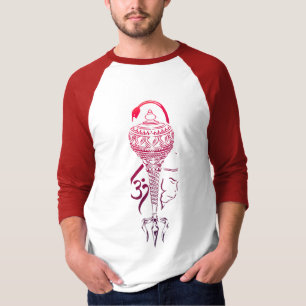 Spiritual Trident Om Design T-Shirt