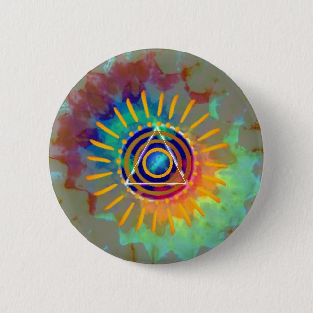 Spiritual Tyedye 6 Cm Round Badge (Front)