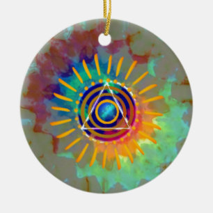 Spiritual Tyedye Ceramic Tree Decoration