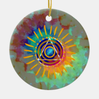Spiritual Tyedye Ceramic Tree Decoration