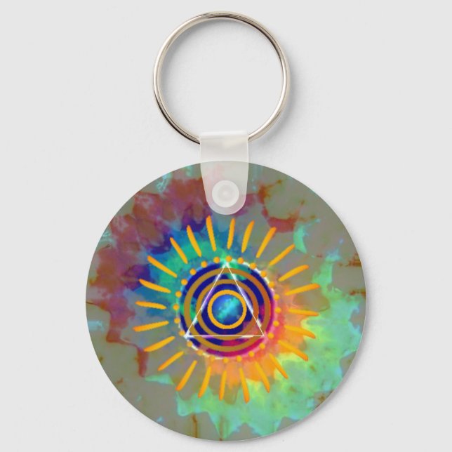 Spiritual Tyedye Key Ring (Front)