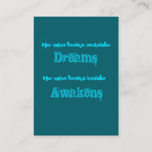 Spiritual Typography Quote on Awakening Business Card