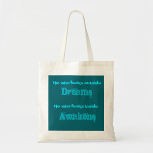 Spiritual Typography Quote on Awakening Tote Bag