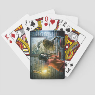 Spiritual Woman and Her Music Playing Cards