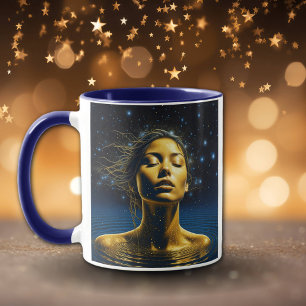 Spiritual Woman in Water under the Stars Mug
