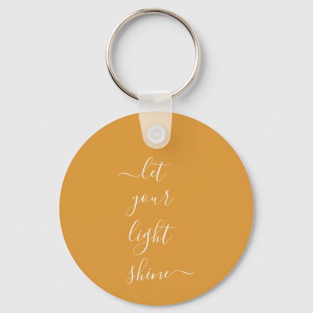Spiritual Word Let Your Light Shine Custom Key Ring (Front)