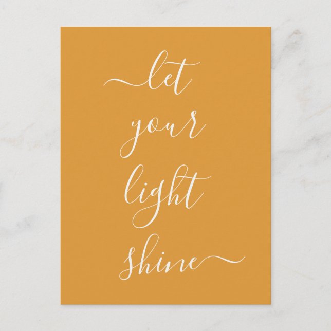 Spiritual Word Let Your Light Shine Postcard (Front)