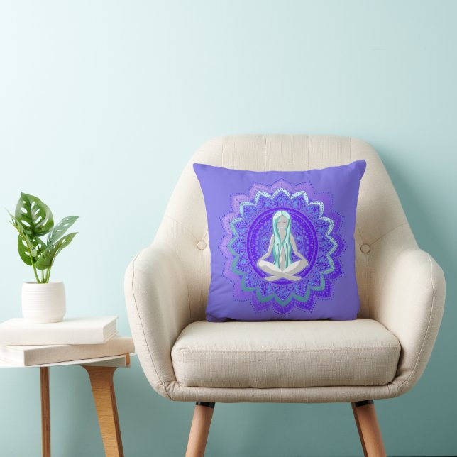 Spiritual Yoga Asana Meditation Mandala 1 Cushion (Chair)
